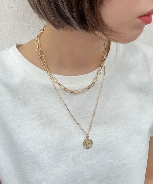 apresjour mignon×ARIAZ】2連コインネックレス（ネックレス）｜apres  