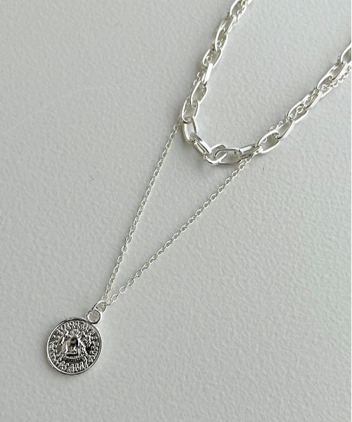 apres jour mignon(アプレジュールミニョン)の「【apresjour mignon×ARIAZ】2連コインネックレス(ネックレス・レディース・シルバー/ゴールド・ONESIZE)」の6枚目の写真