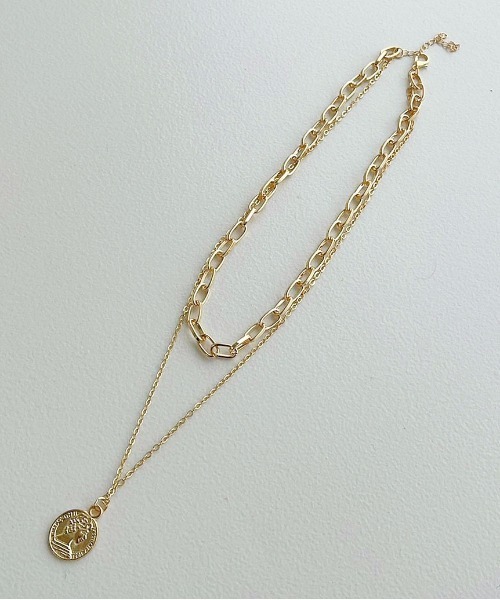 apres jour mignon(アプレジュールミニョン)の「【apresjour mignon×ARIAZ】2連コインネックレス(ネックレス・レディース・シルバー/ゴールド・ONESIZE)」の3枚目の写真