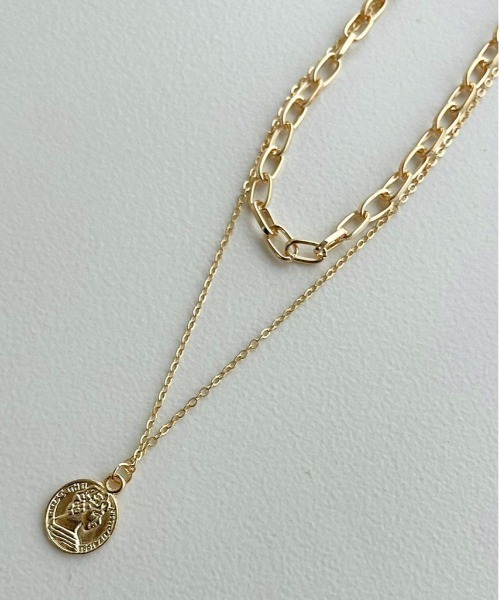 apres jour mignon(アプレジュールミニョン)の「【apresjour mignon×ARIAZ】2連コインネックレス(ネックレス・レディース・シルバー/ゴールド・ONESIZE)」の4枚目の写真