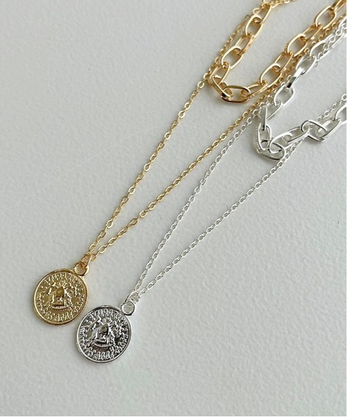 apres jour mignon(アプレジュールミニョン)の「【apresjour mignon×ARIAZ】2連コインネックレス(ネックレス・レディース・シルバー/ゴールド・ONESIZE)」の7枚目の写真