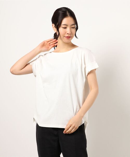 Lugnoncure(ルノンキュール)の「フライス袖タックプルオーバー(Tシャツ/カットソー・レディース・オフホワイト/グレー/ピンク/ブラック・フリ-)」の2枚目の写真