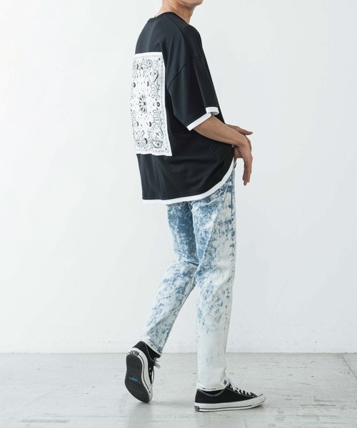 WEGO（ウィゴー）の「WEGO/ブリーチデニムスキニーパンツ（デニムパンツ・メンズ・コバルトブルー/スカイブルー・MEDIUM/LARGE）」の5枚目の写真