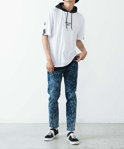 WEGO（ウィゴー）の「WEGO/ブリーチデニムスキニーパンツ（デニムパンツ・メンズ・コバルトブルー/スカイブルー・MEDIUM/LARGE）」の6枚目の写真