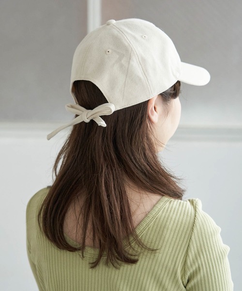 ROPE' PICNIC(ロペピクニック)の「キャンバスバックリボンキャップ(キャップ・レディース・ブラック/キナリ/カーキ/パープル系その他・FREE)」の2枚目の写真