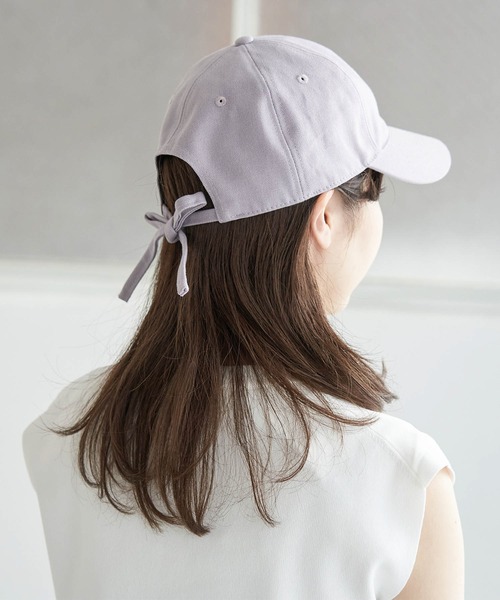 ROPE' PICNIC(ロペピクニック)の「キャンバスバックリボンキャップ(キャップ・レディース・ブラック/キナリ/カーキ/パープル系その他・FREE)」の14枚目の写真