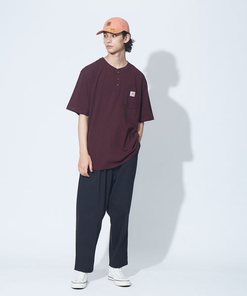 Carhartt(カーハート)の「【Carhartt / カーハート】 キャンバス ロゴ キャップ CAP(キャップ・メンズ・サックスブルー/オレンジ・フリー)」の4枚目の写真