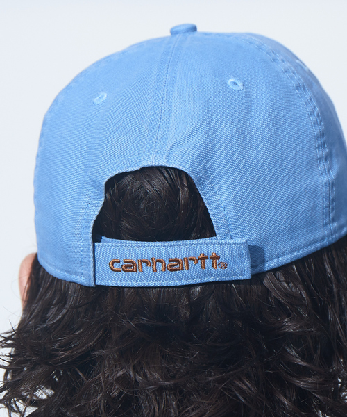 Carhartt(カーハート)の「【Carhartt / カーハート】 キャンバス ロゴ キャップ CAP(キャップ・メンズ・サックスブルー/オレンジ・フリー)」の7枚目の写真