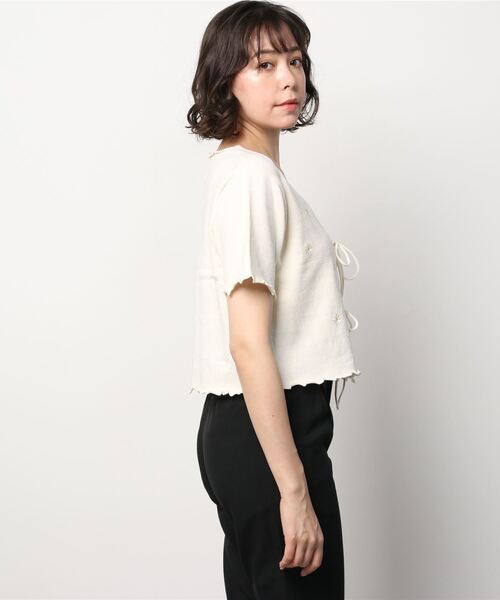 dispark（ディスパーク）の「DISPARK/【2点セット】キャミSETフラワーカーディガン（カーディガン/ボレロ・レディース・サックスブルー/アイボリー・FREE）」の8枚目の写真