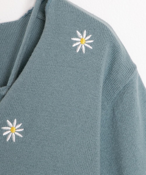 dispark（ディスパーク）の「DISPARK/【2点セット】キャミSETフラワーカーディガン（カーディガン/ボレロ・レディース・サックスブルー/アイボリー・FREE）」の5枚目の写真