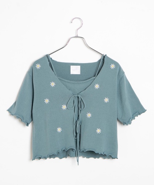 dispark（ディスパーク）の「DISPARK/【2点セット】キャミSETフラワーカーディガン（カーディガン/ボレロ・レディース・サックスブルー/アイボリー・FREE）」の15枚目の写真