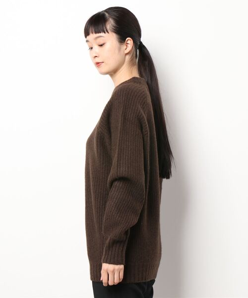 walenode(ウェルノード)の「【 walenode / ウェルノード】 Tibetan yak Fisherman sweater / チベタンヤク フィッシャーマンセーター(ニット/セーター・レディース・ブラック/モカ/ブラウン・1)」の4枚目の写真