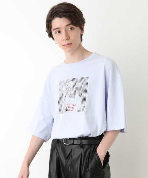 JUNRED(ジュンレッド)の「スクエアドットガールズTee(Tシャツ/カットソー・メンズ・ホワイト/ブラック/サックスブルー・S/M/L)」の14枚目の写真