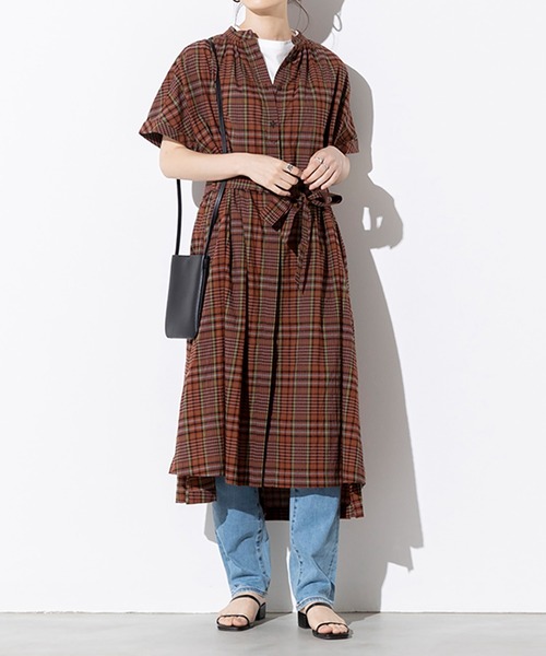 セール 綿pu グレンチェック シャツワンピース シャツワンピース Hunch ハンチ のファッション通販 Zozotown