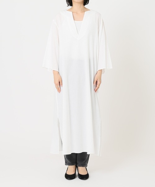 JOURNAL STANDARD relume（ジャーナルスタンダード　レリューム）の「コットンクレープカフタンワンピース◆（ワンピース・レディース・ホワイト/ベージュ/ネイビー・FREE）」の17枚目の写真