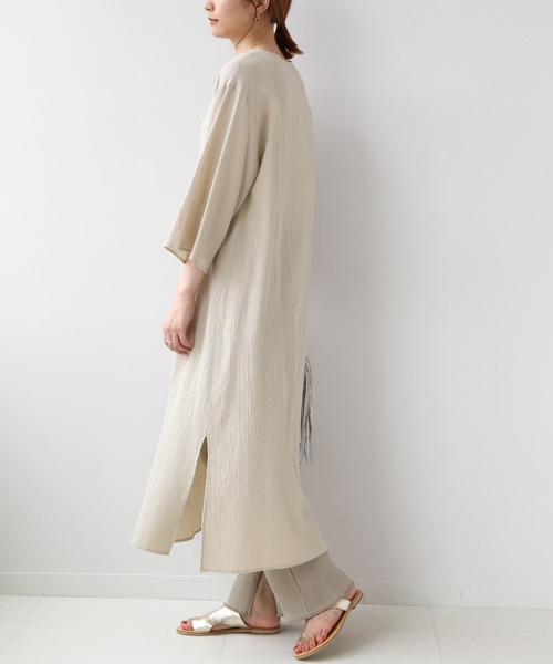 JOURNAL STANDARD relume（ジャーナルスタンダード　レリューム）の「コットンクレープカフタンワンピース◆（ワンピース・レディース・ホワイト/ベージュ/ネイビー・FREE）」の10枚目の写真