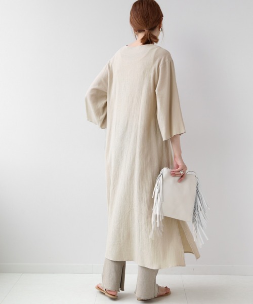 JOURNAL STANDARD relume（ジャーナルスタンダード　レリューム）の「コットンクレープカフタンワンピース◆（ワンピース・レディース・ホワイト/ベージュ/ネイビー・FREE）」の12枚目の写真