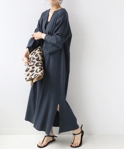 JOURNAL STANDARD relume（ジャーナルスタンダード　レリューム）の「コットンクレープカフタンワンピース◆（ワンピース・レディース・ホワイト/ベージュ/ネイビー・FREE）」の14枚目の写真