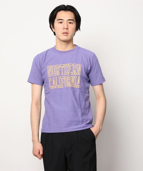 Champion（チャンピオン）の「【Champion/チャンピオン】メンズ リバースウィーブ(R) ショートスリーブTシャツ（Tシャツ/カットソー・メンズ・ブラック/バイオレット・LARGE/MEDIUM）」の2枚目の写真