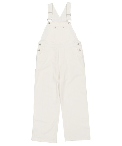 SPINNS（スピンズ）の「【ゆったりシルエット】ツイル配色ステッチオーバーオール（サロペット/オーバーオール・レディース・ホワイト/モカ/アイボリー/ブラック・ONESIZE）」の15枚目の写真