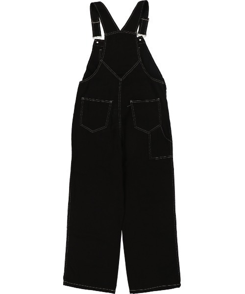 SPINNS（スピンズ）の「【ゆったりシルエット】ツイル配色ステッチオーバーオール（サロペット/オーバーオール・レディース・ホワイト/モカ/アイボリー/ブラック・ONESIZE）」の20枚目の写真