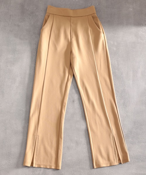 classicalelf（クラシカルエルフ）の「今っぽ美脚フレア。スリットが目を惹く、ポンチカットソーパンツ（その他パンツ・レディース・ブラック/モカ/ホワイト系その他・SMALL/MEDIUM/LARGE/X-LARGE）」の16枚目の写真