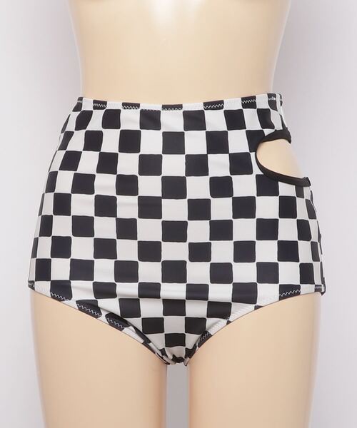 MAISON SPECIAL（メゾンスペシャル）の「チェッカーフラッグアシメカットスウィムパンツ【MAISON SPECIAL/メゾンスペシャル】（水着・レディース・ブラック/ブラウン・38/36）」の8枚目の写真