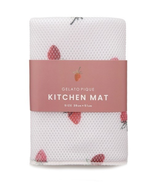 gelato pique（ジェラートピケ）の「キッチン水切リマット（キッチンツール・レディース・オフホワイト/ピンク・FREE）」の2枚目の写真