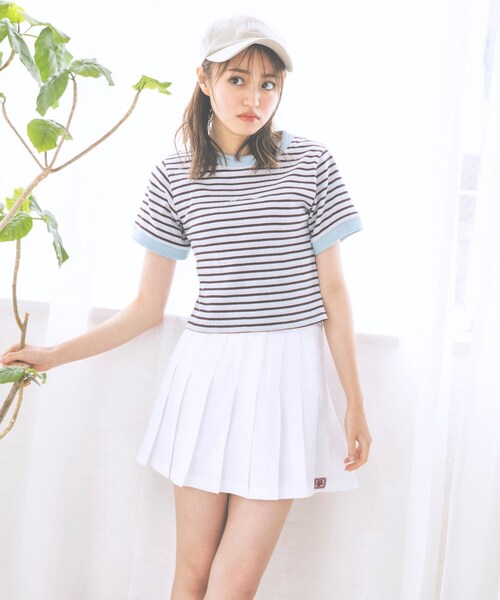 KOL ME BABY(コルミーベイビー)の「◆Multi-border TOPS(Tシャツ/カットソー・レディース・ブラウン系/ボルドー/サックスブルー・00)」の17枚目の写真