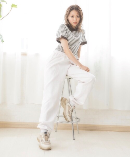 KOL ME BABY(コルミーベイビー)の「◆Multi-border TOPS(Tシャツ/カットソー・レディース・ブラウン系/ボルドー/サックスブルー・00)」の20枚目の写真