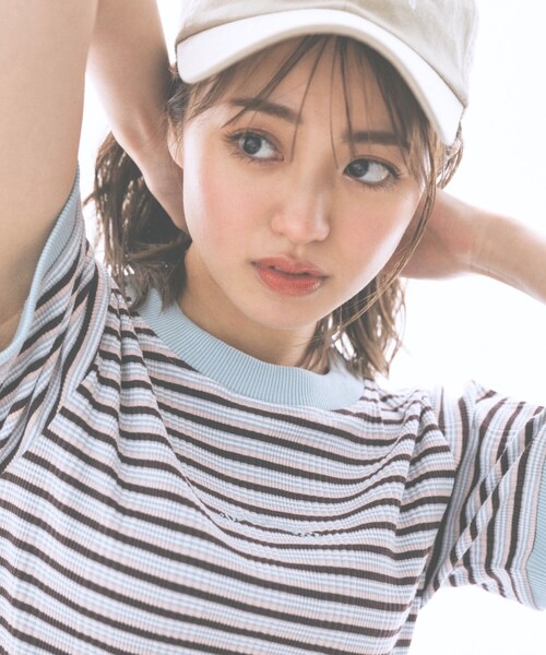 KOL ME BABY(コルミーベイビー)の「◆Multi-border TOPS(Tシャツ/カットソー・レディース・ブラウン系/ボルドー/サックスブルー・00)」の22枚目の写真