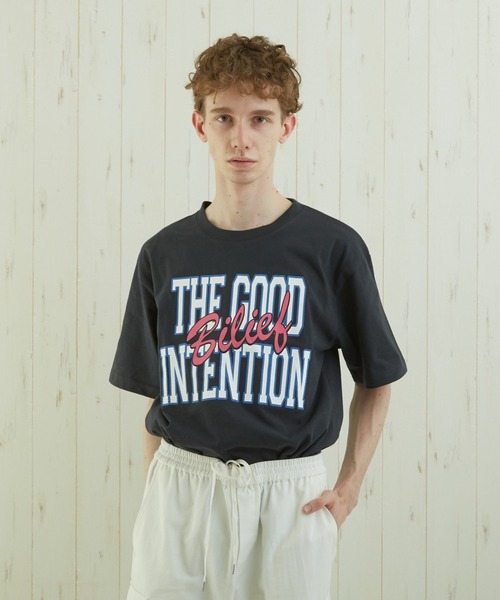 TONE SELECT WEAR(トーンセレクトウェア)の「【TONE BY AS】カレッジプリントTEE(BL)(Tシャツ/カットソー・メンズ・ホワイト/スミクロ/杢グレー・MEDIUM/LARGE)」の3枚目の写真