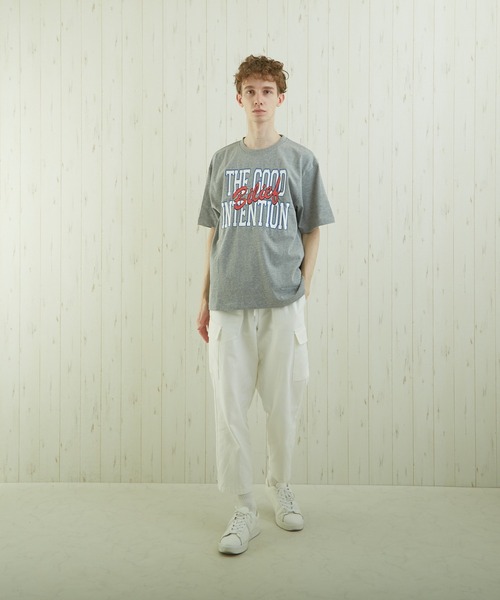 TONE SELECT WEAR(トーンセレクトウェア)の「【TONE BY AS】カレッジプリントTEE(BL)(Tシャツ/カットソー・メンズ・ホワイト/スミクロ/杢グレー・MEDIUM/LARGE)」の10枚目の写真
