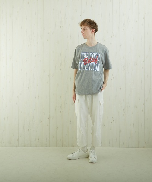 TONE SELECT WEAR(トーンセレクトウェア)の「【TONE BY AS】カレッジプリントTEE(BL)(Tシャツ/カットソー・メンズ・ホワイト/スミクロ/杢グレー・MEDIUM/LARGE)」の17枚目の写真