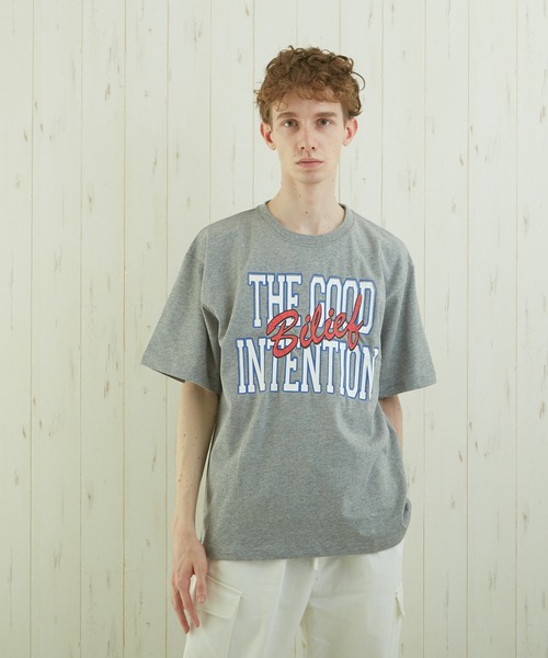 TONE SELECT WEAR(トーンセレクトウェア)の「【TONE BY AS】カレッジプリントTEE(BL)(Tシャツ/カットソー・メンズ・ホワイト/スミクロ/杢グレー・MEDIUM/LARGE)」の13枚目の写真