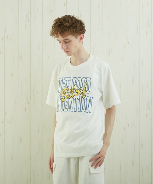 TONE SELECT WEAR(トーンセレクトウェア)の「【TONE BY AS】カレッジプリントTEE(BL)(Tシャツ/カットソー・メンズ・ホワイト/スミクロ/杢グレー・MEDIUM/LARGE)」の20枚目の写真
