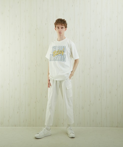 TONE SELECT WEAR(トーンセレクトウェア)の「【TONE BY AS】カレッジプリントTEE(BL)(Tシャツ/カットソー・メンズ・ホワイト/スミクロ/杢グレー・MEDIUM/LARGE)」の11枚目の写真