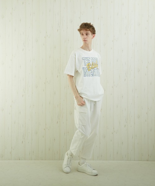 TONE SELECT WEAR(トーンセレクトウェア)の「【TONE BY AS】カレッジプリントTEE(BL)(Tシャツ/カットソー・メンズ・ホワイト/スミクロ/杢グレー・MEDIUM/LARGE)」の18枚目の写真