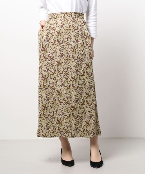 Lugnoncure（ルノンキュール）の「花柄タイトスカート（スカート・レディース・グリーン/ブルー/グレー・ﾌﾘ-）」の6枚目の写真