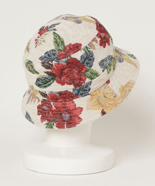 MYne（マイン）の「【MYne】フラワーゴブランバケットハット/Flower Gobelin Bucket Hat（ハット・メンズ・ブラック/ベージュ/ボルドー・FREE）」の4枚目の写真