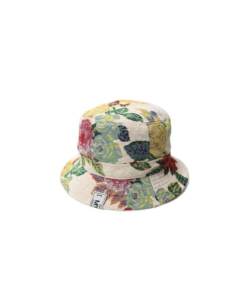 MYne（マイン）の「【MYne】フラワーゴブランバケットハット/Flower Gobelin Bucket Hat（ハット・メンズ・ブラック/ベージュ/ボルドー・FREE）」の2枚目の写真