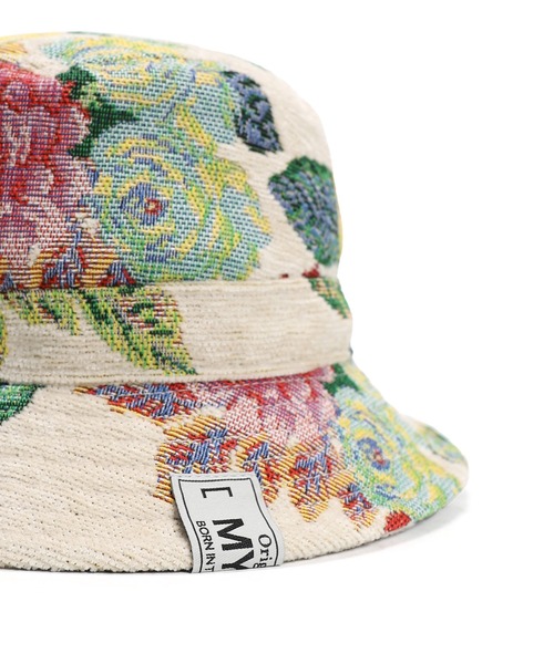MYne（マイン）の「【MYne】フラワーゴブランバケットハット/Flower Gobelin Bucket Hat（ハット・メンズ・ブラック/ベージュ/ボルドー・FREE）」の9枚目の写真
