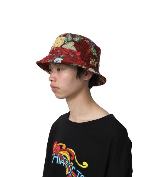 MYne（マイン）の「【MYne】フラワーゴブランバケットハット/Flower Gobelin Bucket Hat（ハット・メンズ・ブラック/ベージュ/ボルドー・FREE）」の22枚目の写真