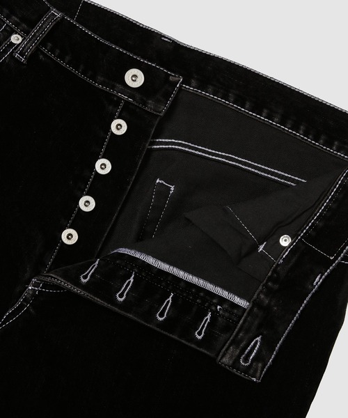 HERON PRESTON(ヘロンプレストン)の「LABEL FLOCK HAMMER PANTS(その他パンツ・メンズ・ブラック・32/34)」の2枚目の写真