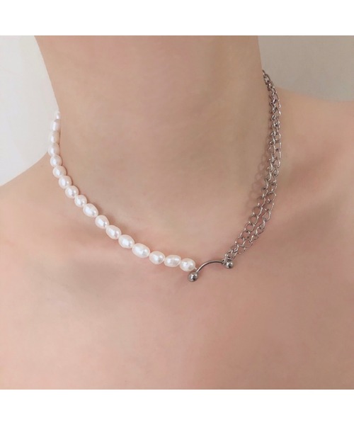 HYPNOTIZE★韓国★人気★COIL CHAIN PEARL NECKLACE ネックレス HYPNOTIZE（ヒプノタイズ）の「【入荷禁止】【HYPNOTIZE】PIERCE