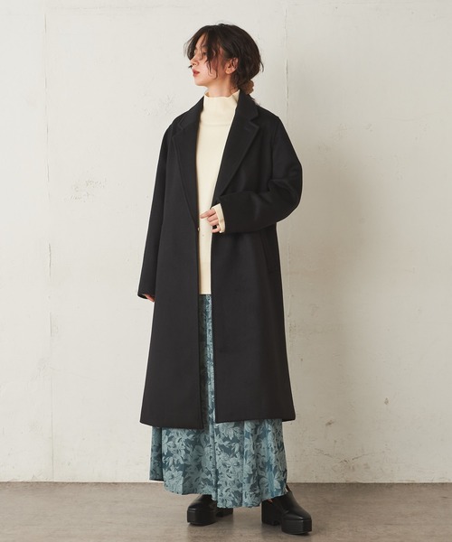 Lui's（ルイス）の「メルトンオーバーダブルチェスターコート（チェスターコート・レディース・ブラック/グレー/グリーン・FREE）」の14枚目の写真