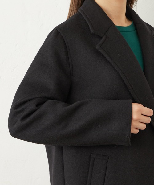 Lui's（ルイス）の「メルトンオーバーダブルチェスターコート（チェスターコート・レディース・ブラック/グレー/グリーン・FREE）」の15枚目の写真