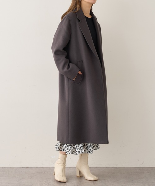 Lui's（ルイス）の「メルトンオーバーダブルチェスターコート（チェスターコート・レディース・ブラック/グレー/グリーン・FREE）」の19枚目の写真