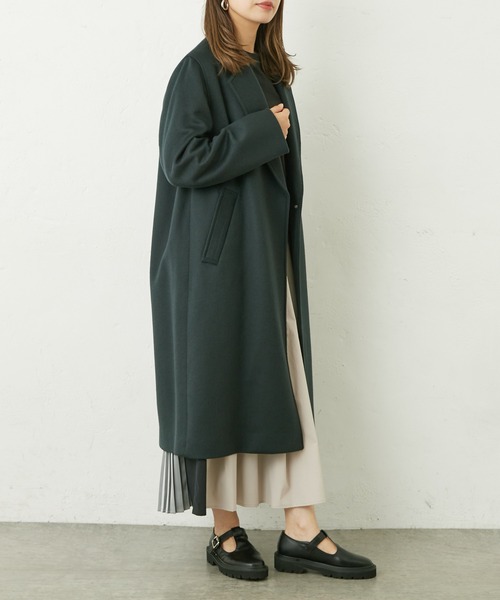 Lui's（ルイス）の「メルトンオーバーダブルチェスターコート（チェスターコート・レディース・ブラック/グレー/グリーン・FREE）」の21枚目の写真