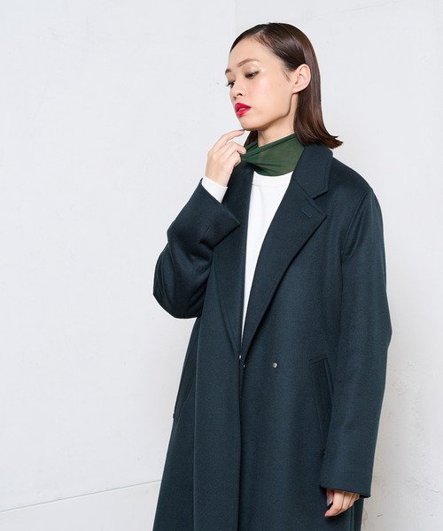 Lui's（ルイス）の「メルトンオーバーダブルチェスターコート（チェスターコート・レディース・ブラック/グレー/グリーン・FREE）」の9枚目の写真